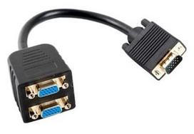Lanberg Adapter VGA / VGA x2 Black 0.20m