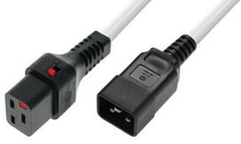 Assmann Cable IEC320 C20 / IEC LOCK C19 White 2m