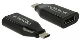 usb c laidas 4k - Delock Adapter USB / HDMI Black - 1 nuotrauka