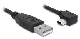 Delock Cable Angled USB / Mini USB Black 5m