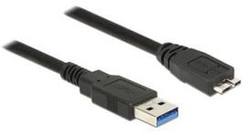 usb 2.0 a b cable - Delock Cable USB to USB-micro 0.5m Black - 1 nuotrauka