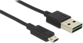Delock Cable USB / USB-micro Black 0.5m