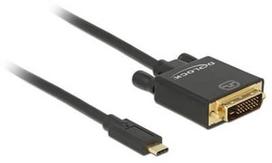 dvi d laidas - Delock Cable USB / DVI-D Black 2m - 1 nuotrauka