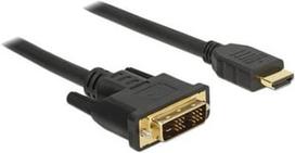 hdmi to dvi d - Delock DVI 18+1 Male to HDMI-A Male 5m Black - 1 nuotrauka