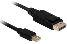 displayport cable 5m - Delock Cable Mini Displayport / Displayport Black 5m - 1 nuotrauka