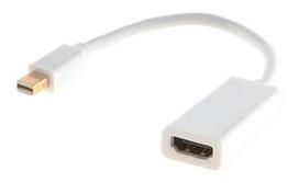 hdmi kabelis baltas - Savio Adapter Mini Displayport / HDMI 0.11m White - 1 nuotrauka