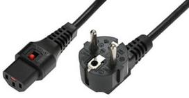 Assmann Cable Schuko /IEC C13 Black 2m