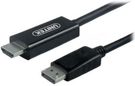 kabelis hdmi hdmi 1.8 - Unitek Cable Displayport / HDMI 1.8m Black - 1 nuotrauka