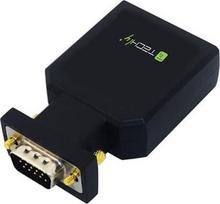 audio jack adapter - Techly 026517 HDMI to VGA with Audio Mini Converter - 1 nuotrauka