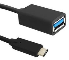 usb a to usb c usb 3.0 - Qoltec Cable USB-C to USB Black 0.25 m - 1 nuotrauka