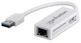 usb tinklo kabelis - Manhattan Network Card USB 2.0 10/100 Mbps RJ45 - 1 nuotrauka