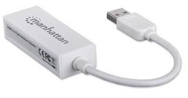 usb tinklo kabelis - Manhattan Network Card USB 2.0 10/100 Mbps RJ45 - 8 nuotrauka