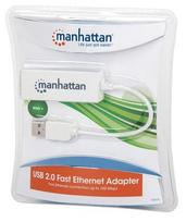 usb tinklo kabelis - Manhattan Network Card USB 2.0 10/100 Mbps RJ45 - 10 nuotrauka