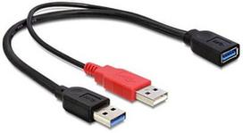 usb 2 usb 3 - Delock Cable USB to USB x2 0.3m - 1 nuotrauka