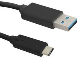 usb a to usb c usb 3.0 - Qoltec Cable USB to USB Black 1m - 1 nuotrauka