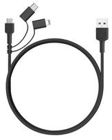 Aukey Lightning Micro USB USB Type-C Cable2m Black CB-BAL5