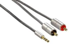Hama Cable 3.5mm to RCA x2 Silver 2m