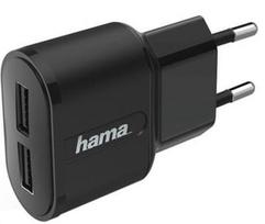 Hama 2-Port USB Charger Black