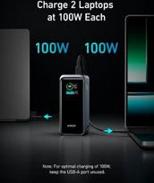 100w power bank - Anker Prime, 20000 mAh, 200 W, Black - 3 nuotrauka