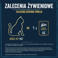 felix kaciu slapias - Šlapias kačių maistas Purina Tasty Shreds, jautiena/vištiena, 0.080 kg, 4 vnt. - 5 nuotrauka