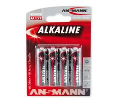 elementai aa - Ansmann Alkaline Battery 4 x AA - 1 nuotrauka