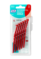 interdental brushes -  TEPE ANGLE, dantų šepetėlis tarpdančiams, 0,5 mm, raudoni, 6 vnt. - 3 nuotrauka
