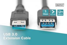 usb b male usb 3.0 - Assmann Cable USB / USB Black 1.8m - 5 nuotrauka