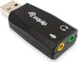usb audio adapter - Equip Garso plokštė USB 2x3.5mm stereo extern - 1 nuotrauka