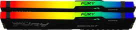 ddr5 2 16gb ram 5600mhz - Kingston Fury Beast RGB 32GB DDR5, 5600 MHz, CL36, Non ECC DIMM - 2 nuotrauka