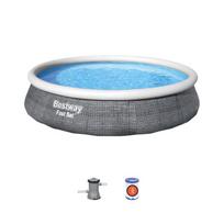 baseinu siurbliai - Bestway pripučiamas baseinas 3.96m x 84cm, 57376 - 8 nuotrauka