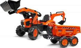priekaba traktoriui mini - Minamas traktorius Kubota su priekaba Falk - 1 nuotrauka