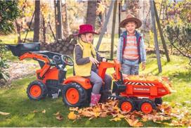 priekaba traktoriui mini - Minamas traktorius Kubota su priekaba Falk - 2 nuotrauka