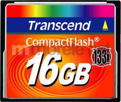 compact flash cf - Atminties kortelė Transcend CF 16GB, Sparta iki 133x - 2 nuotrauka