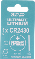 cr2430 - DELTACO Ultimate Lithium, 3V, CR2430, 1 vnt. /  ULT-CR2430-1P - 2 nuotrauka