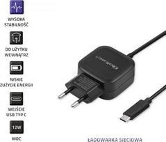 adapteris telefonui - Qoltec Adapter USB x2/USB-C/Euro Plug Black - 4 nuotrauka
