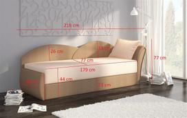 80 lova - Sofa - lova NORE Aga, pilka/juoda - 3 nuotrauka