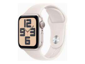apple watch gold - Apple Watch SE 2023 GPS 40mm Sport Band M/L, starlight (MR9V3ET/A) - 1 nuotrauka