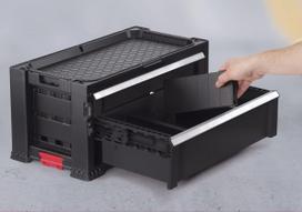 keter irankiu dezes - Keter Drawers, 562 mm x 289 mm x 742 mm, juoda - 2 nuotrauka
