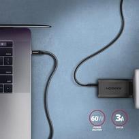 usb c 3 type c 3m - Axagon Data and charging USB 3.2 Gen1 cable lengh 3 m. PD 60W, 3A. Black braided. - 5 nuotrauka