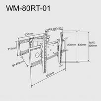 full motion televizoriaus laikiklis - Laikiklis Gembird Full-motion TV Wall Mount  WM-80ST-02 37-80 ", Maximum weight (capacity) 60 kg, Bl - 6 nuotrauka