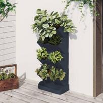 Plastikinis vertikalus sodo stovas, 4 vnt., antracito (Anthracite)