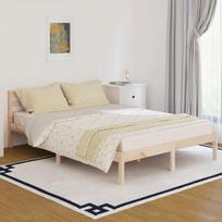 vidaXL Lovos rėmas, 140x200 cm, ruda (Brown)