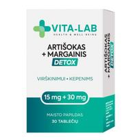 VITA-LAB Artišokas + Margainis DETOX, 30 tablečių