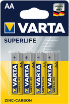 anglies cinko baterija - Varta Superlife Batteries 4x AA - 3 nuotrauka
