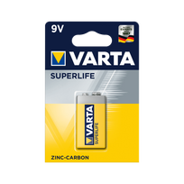 baterija 9v - Varta Superlife Hi-Voltage Zinc Carbon Battery 9V - 3 nuotrauka