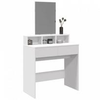Kosmetinis staliukas su veidrodžiu, baltas (White), 80x41x144,5cm