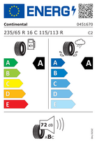 padangos r16 235 65 - Continental VanContact Eco 235/65 R16C 115/113R - 3 nuotrauka