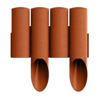 plytu imitacija - Cellfast Standard 4 el. sodo palisada, raudona (Red), 2,3 m - 1 nuotrauka