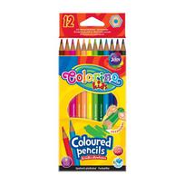 akvareliniai piestukai - Akvareliniai spalvoti pieštukai su teptuku Colorino Kids, 12 spalvų - 3 nuotrauka