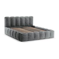 lova x 220 - Lova Micadoni Lupine Chenille, 200x200 cm, pilka (Grey), su grotelėmis - 1 nuotrauka